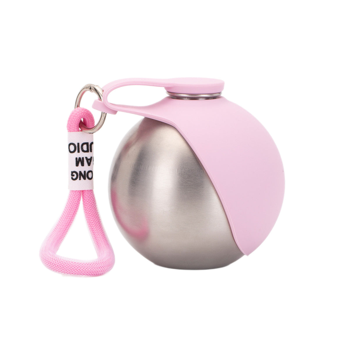 Portable Stainless Steel Dog Water Bottle with Foldable Bowl and Carabiner