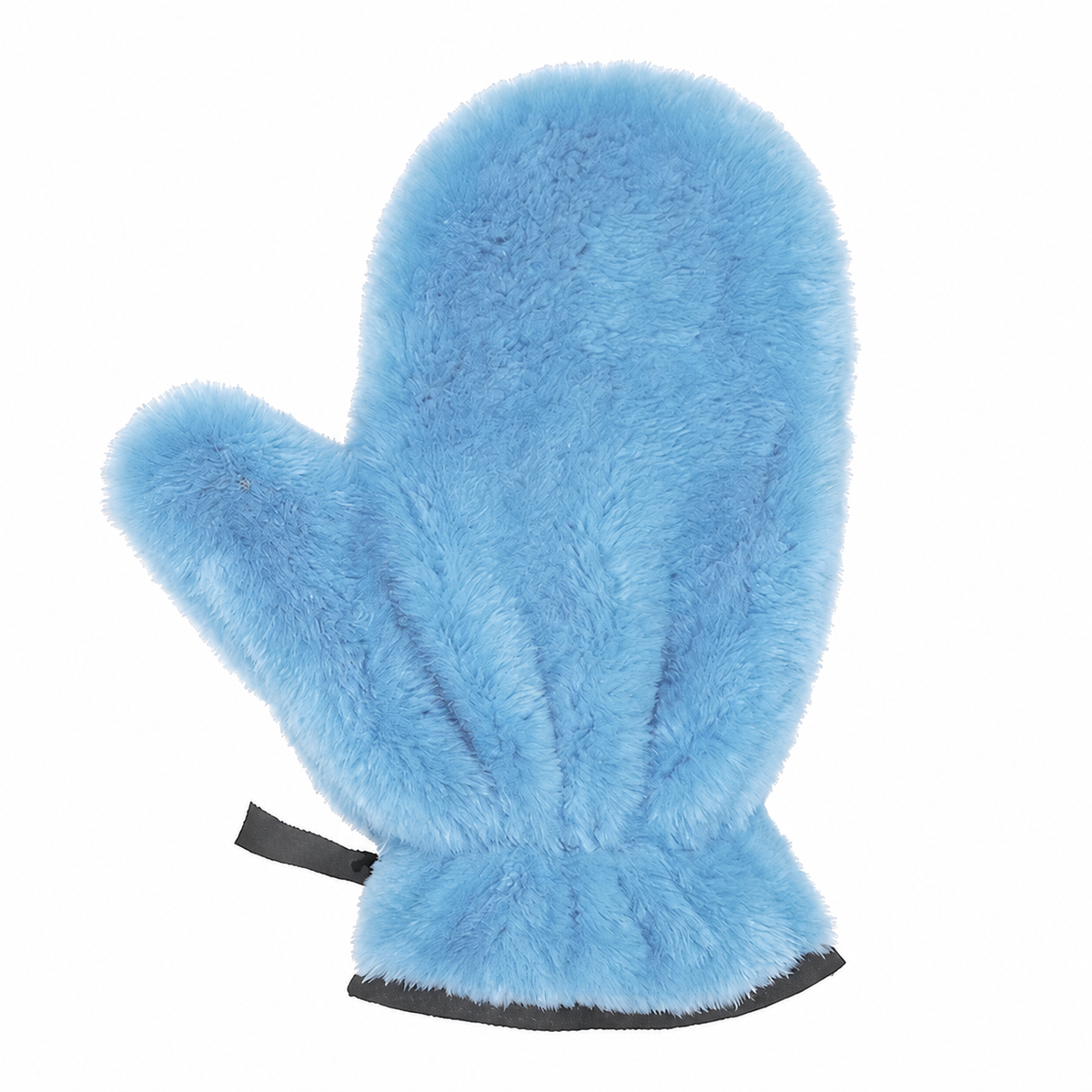 Blue absorbent thumb mitt for pet drying